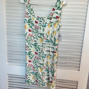 Old Navy Floral & Fruit Print Sleeveless Dress